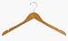 Quality Store Fixtures Deluxe Hard Wood 17 Shirt, Coat Hanger Natural Finish - Box of 100 -