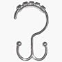 Zenith Prod. 96SS Double Shower Curtain And Liner Roller Hook