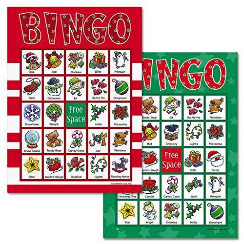 Christmas Bingo Game for 20 players (BrightandBold)