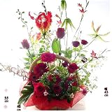 「送料無料中*花華やか祝いアレンジ【お届け日指定必ず*翌日届可】祝開店開院開業お祝いアレンジ」の画像