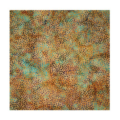 Amber, Plum & Aqua Scattered Seeds Batik Handkerchief
