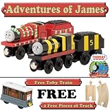 adventures of james with free toby wooden train