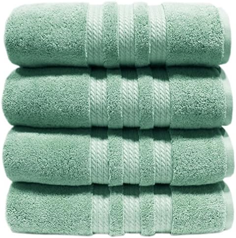 100% Cotton Luxury Bath Towel, (30" X 58") Light Blue
