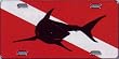 Shark Flag Metal License Plate