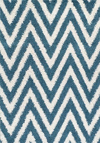 Dalyn Rug Calypso Area Rugs, 8-Feet 2-Inch by 10-Feet, Teal, Chevron