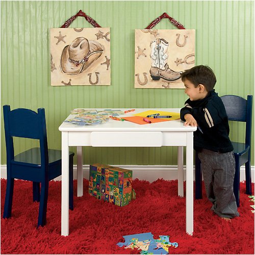 Kitchen: All American Table and Solid Navy Chairs Set