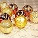 KI Store Decorative Exquisite Shatterproof Decor Balls Ornaments/Decoration 24 Pcs for Christmas Tree Ball (2.36 inches, Luxury Gold and Red)
