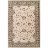 Persian Area Rug Oriental Tabriz Blue 5x8 Ivory