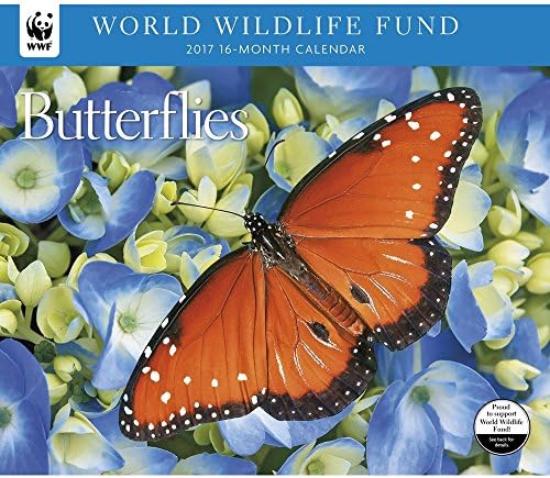 2017 WORLD WILDLIFE FUND Butterflies Deluxe Wall Calendar