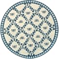 Safavieh Bumble Bee Wool Hook Rug - Ivory/ Blue (3' Round)