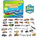 SpriteGru 33 PCS Vehicle Foam Magnets For Toddlers Kids , Perfect Preschool Learning (Land Air Ocean All Included)