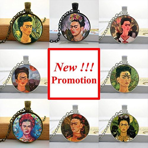 Pretty Lee 2015 New Fashion Frida Kahlo Pendant Frida Kahlo Jewelry Glass Cabochon Necklace Sliver Art Bronze