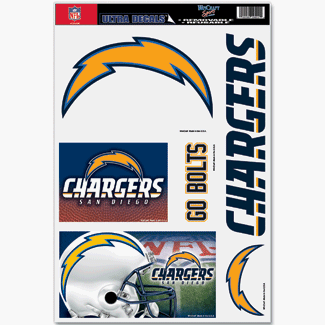 San Diego Chargers 11 x 17 Jumbo Ultra Decal Set