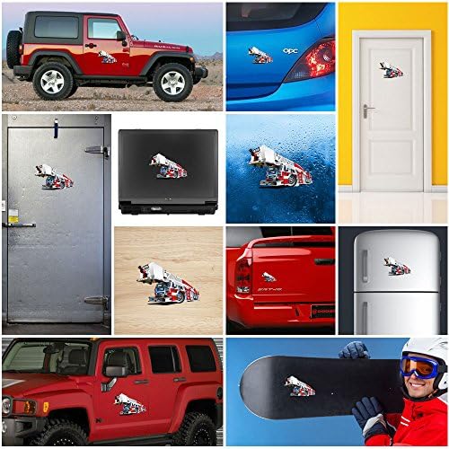 Decal Stickers Fire Truck Pump Car Caricature Car door Waterproof Racing Dura (40 X 27.0 In)