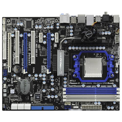 ASRock Socket AM3/AMD 890FX/SATA3&USB 3.0/Quad CrossFireX/A&GbE/ATX Motherboard 890FX Deluxe3