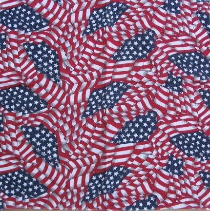 Tossed American Flag Bandana-single priced 22 X 22 - 2 Pack
