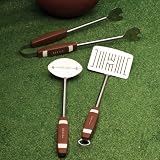 Charcoal Companion 3-Piece Football Barbecue Tool Set by 
