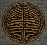 Zebra Black & Gold Round Rug 5 Ft. X 5 Ft. Kingdom Design # 142