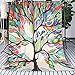 ONEONEY Colorful Tree of Life Gorgeous Like Feather Bathroom Shower Curtain - Custom Polyester Fabric kids Decorative Curtain Ideas (72