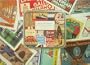 Cavallini Decorative Labels- Bon Voyage International Luggage Tags & Labels