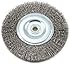 Forney 72745 Wire Bench Wheel Brush, Coarse Crimped with 1/2-Inch and 5/8-Inch Arbor, 6-Inch-by-.012-Inch