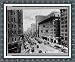 Historic Print (L): [Street view showing the Chronicle building and the Palace Hotel, San Francisco, Califor