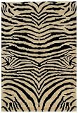 Soho SOH434A White / Black Novelty Rug Size: 3'6 x 5'6 Rectangle