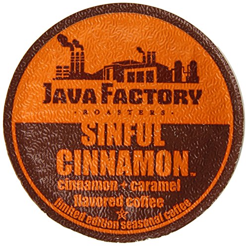 Java Factory Fall Seasonal Single Cup Coffee, Sinful Cinnamon, 24 Count
