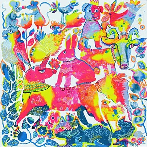 Happy zodiac - Original Abstract Fantasy Colorful Painting