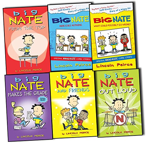 Lincoln Peirce Big Nate Comic Srtips Compilations 6 Books Collection Pack Set (Big Nate Comic Compiliations- What Could Possibly Go Wrong?, Here Goes Nothing, Big Nate: Makes the Grade, Big Nate and Friends, Big Nate: From the Top, Big Nate Out Loud)