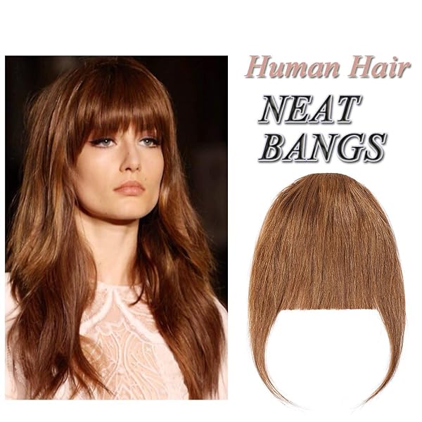 Clip In Human Hair Fringe With Temple Front Neat Bangs Hair