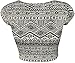 PaperMoon Women's Print Cap Sleeve Crop Top