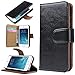 iPhone 5S Case, ULAK Wallet Case for iPhone 5S 5 Leather Credit Card Holder Flip Stand Pouch Case Cover Wallet for Apple iPhone 5S 5 (Black)