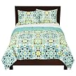 Home Tile Comforter Set - Aqua (Full/Queen)