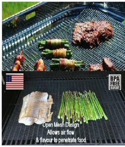 BBQ Non-Stick Grill Mat - Jumbo Size 23.5" x 15.5" Fits Any Grill - Make Grilling Easy! MADE IN USA