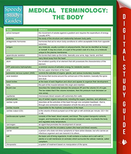 Medical Terminology: The Body Speedy Study Guides