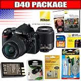 cheap Nikon D40 6.1MP Digital SLR Camera Kit with 18-55mm f/3.5-5.6G ED II AF-S DX Zoom-Nikkor Lens and 55-200mm f/4.5-5.6G ED AF-S DX Zoom-Nikkor Lens Package 1