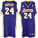 adidas Los Angeles Lakers #24 Kobe Bryant Purple Youth Swingman Jersey