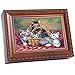 Cottage Garden Having A Picnic Cats Woodgrain Traditional Music Box Plays You are my Sunshine