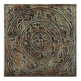 Four (4) Antique Style Metal Square Wall Tiles 12