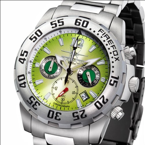 FIREFOX Herrenuhr GLOBALIZER Chronograph FFS35-108 smaragdgrün