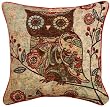 Milo the Owl Indoor Chenille Tapestry Pillows (set of two 17 inch)