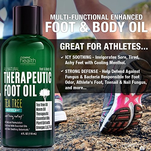Foot Oil Soothing Menthol Mint Tea Tree Oil & Neem Helps with