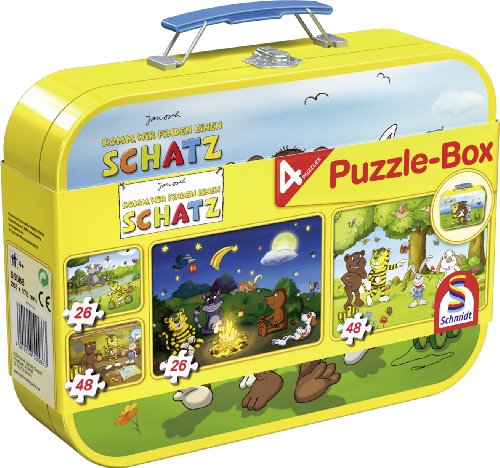 Schmidt Spiele 55586 - Janosch, Puzzle-Box 2 x 26.2 x 48 Teile im Metallkoffer Preisvergleich