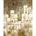 Squares on Gold Wall Art - 30x40"