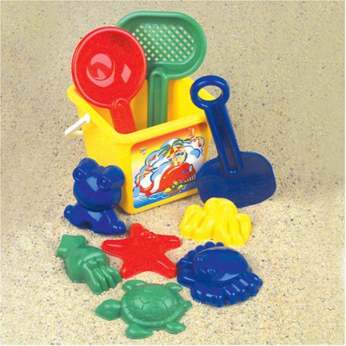 My First Little Beach Set: 10 Piece Sand & Water Play Set: Includes Shovels, Sand Molds and Bucket