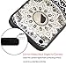 iPhone 5 5S Case, iPhone SE Case, SmartLegend Retro Totem Mandala Floral Pattern Clear Acrylic PC Hard Back Cover with TPU Bumper Frame Hybrid Transparent Protective Case for iPhone 5 5S SE - Black