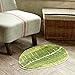 Luxbon Green Leaf Shaped Oval Bathmat Living Room Carpet Bedroom Rug Washable Rugs Home Decorator Floor Rug and Carpets(17.7