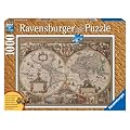 Ravensburger 19004 - Antike Weltkarte - 1000 Teile Holzstruktur Puzzle
