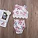 Princess Baby Girl Lace Flower Tops+Bottoms Briefs PP Pants Outfits Set Sunsuit (18-24 Months, Color 1)